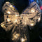 LED Christmas Tree Top Topper Ribbon Bow Light Up Xmas Tree Hanging Decor