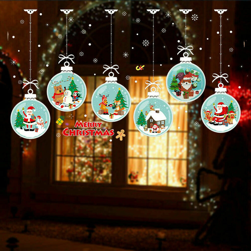 Old Man Series Christmas Window Door Sticker