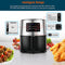 6.3QT 1700W Stainless Steel Air Fryer Oven For Roasting    Multi-function Screen