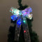 LED Christmas Tree Top Topper Ribbon Bow Light Up Xmas Tree Hanging Decor