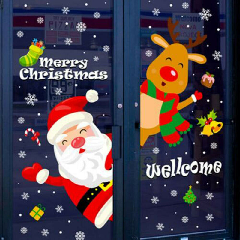 Old Man Series Christmas Window Door Sticker