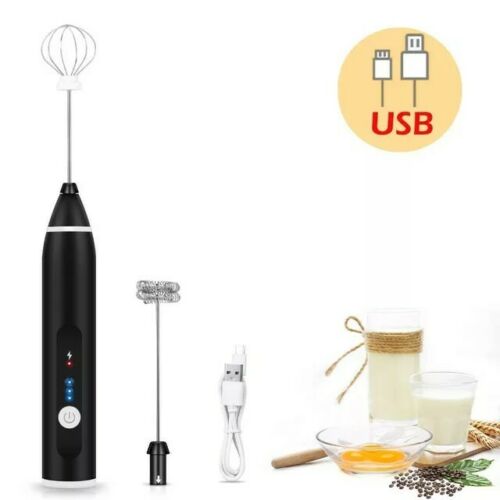 Milk Frother Electric Egg Beater USB Charging Mixer for Coffee Drink Portable