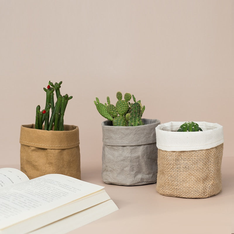 Desktop Plant Kraft Paper Flower Pot