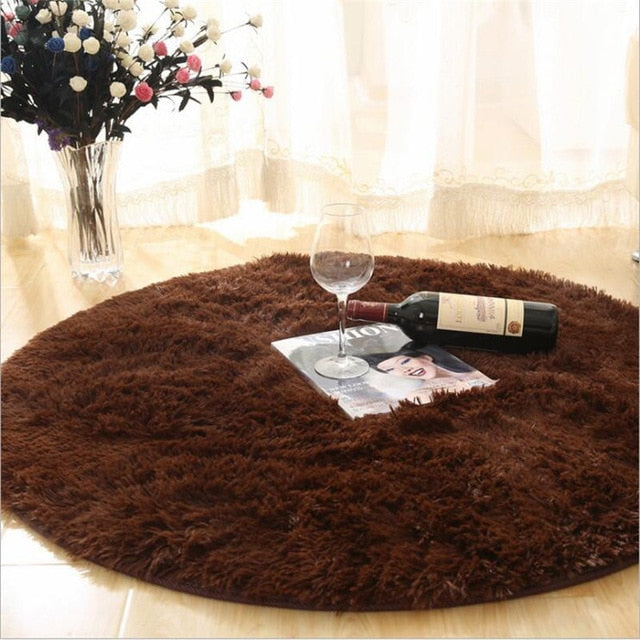 Fluffy Round Rug Carpets for Living Room