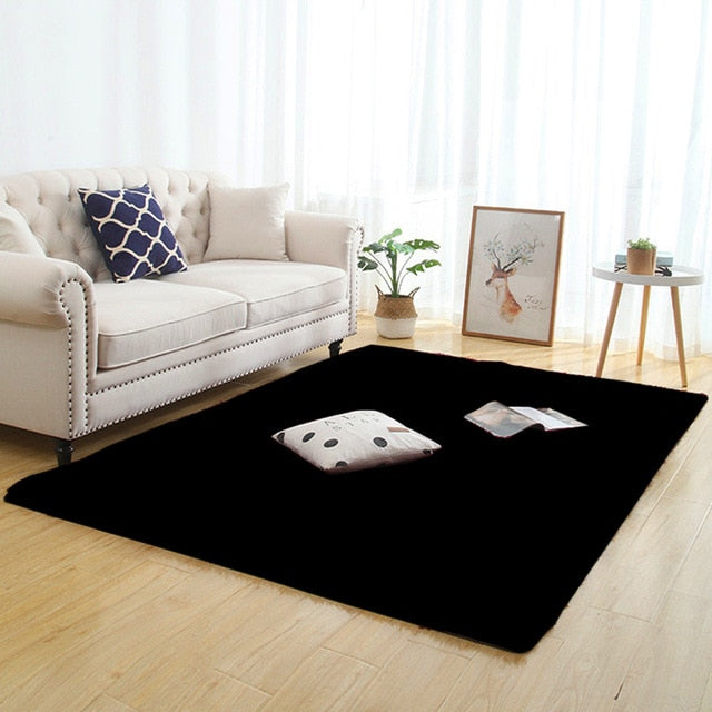 Silky Fluffy Carpet Modern Home Decor