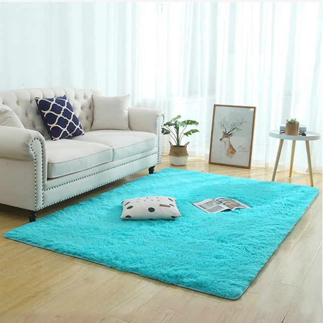 Silky Fluffy Carpet Modern Home Decor